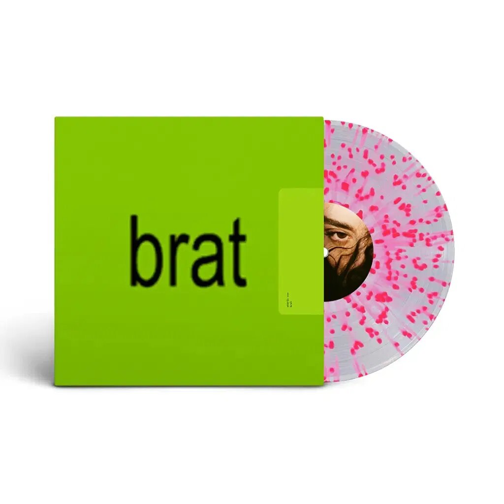 Charli Xcx - Brat - Indie Exclusive Clear Pink Splatter Vinyl