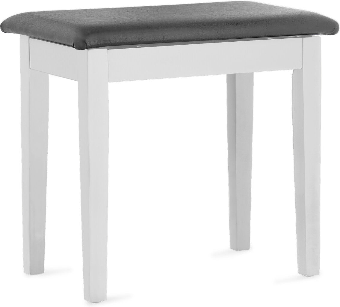 Stagg Piano Stool with Storage, White