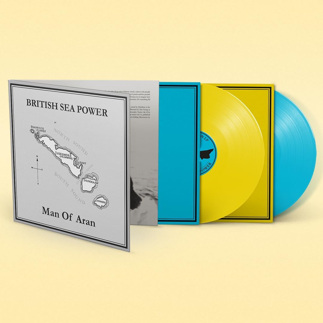 Sea Power - Man Of Aran - Limited Edition Yellow/Blue 2LP Vinyl