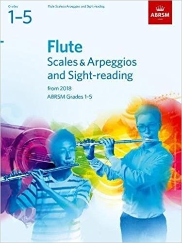 ABRSM Flute Scales and Arpeggios and Sight-Reading Pack Grades 1-5 from 2018