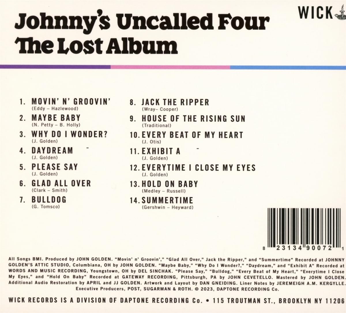 Johnny's Uncalled Four - The Lost Album  - Indie Exclusive Translucent Purple Vinyl