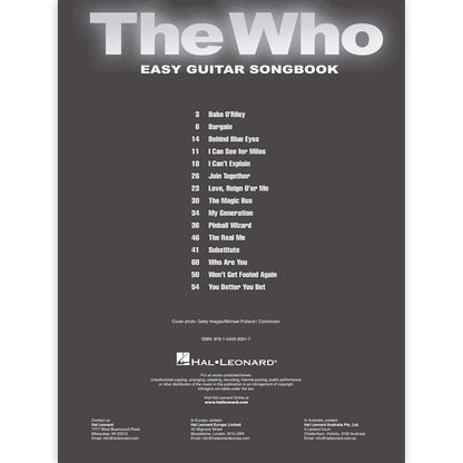 The Who - Easy Guitar Songbook