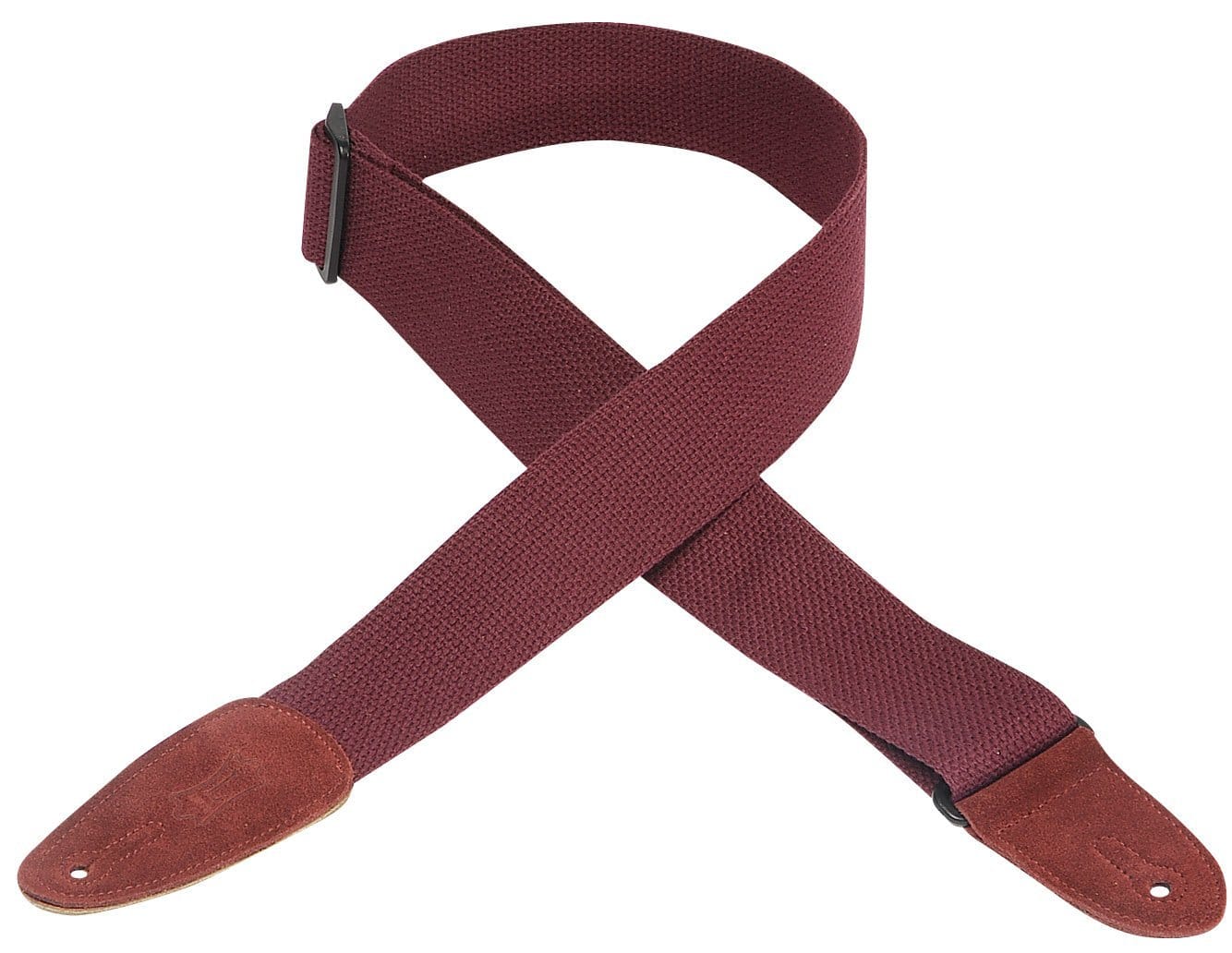 Levy's MC8-BRG Cotton Leather Ends Burgundy Guitar Strap