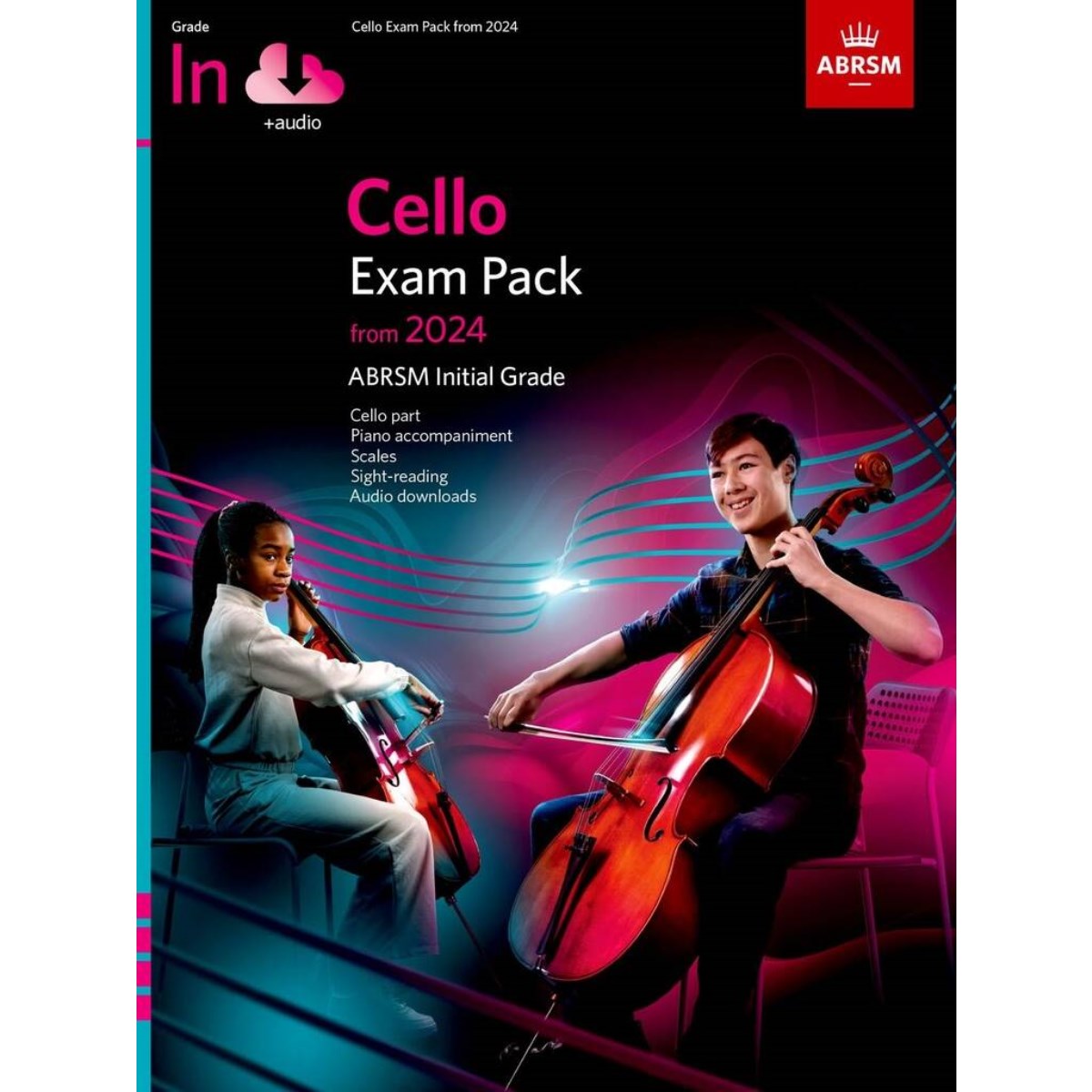 ABRSM Cello Exam Pack from 2024 Initial Grade - Book + Online Audio