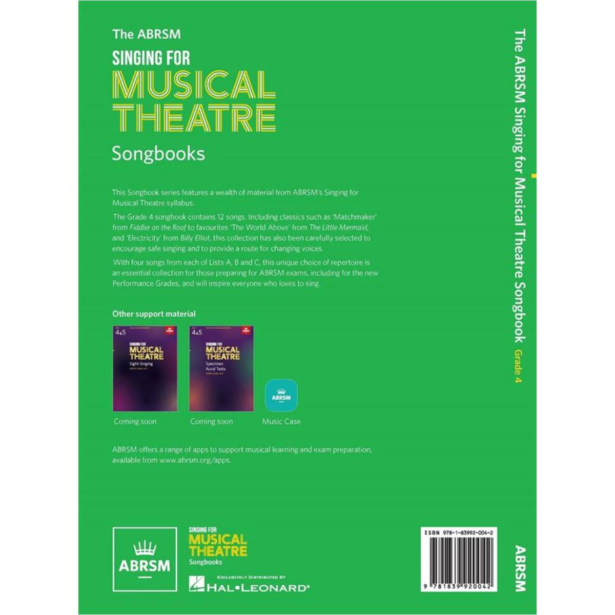 Singing for Musical Theatre Songbook for ABRSM Grade 4