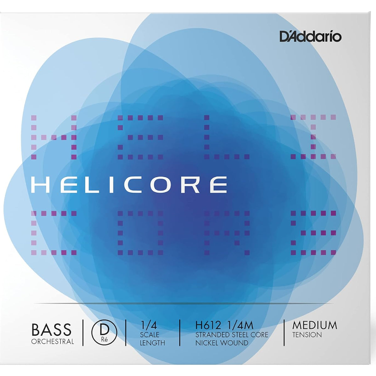 D'Addario Helicore Orchestral Bass Single D String, 1/4 Scale, Medium Tension