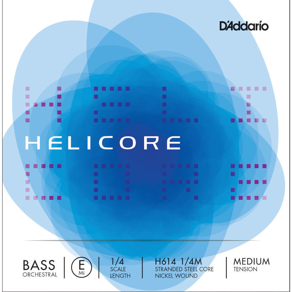 D'Addario Helicore Orchestral Bass Single E String, 1/4 Scale, Medium Tension