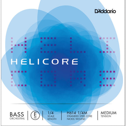 D'Addario Helicore Orchestral Bass Single E String, 1/4 Scale, Medium Tension