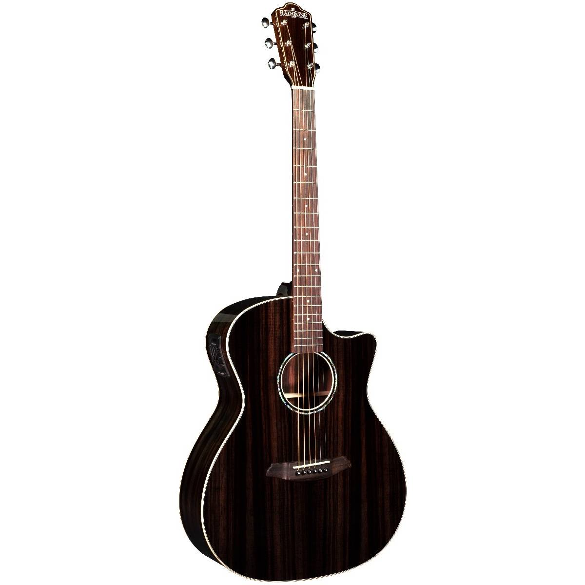 Rathbone No.3 - Double Top Ebony Electro Acoustic Guitar