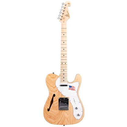 SX Electric Guitar TC Hollow, Swamp Ash/Maple