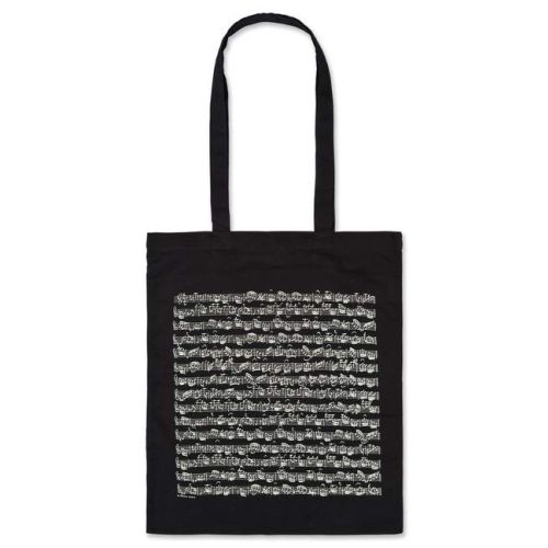 Tote Bag - Sheet Music (Black, Long Handles)