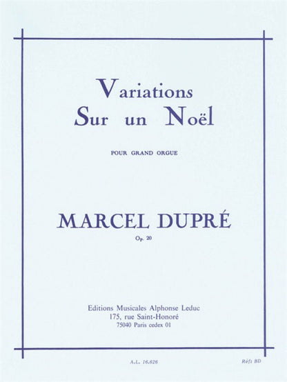 Daquin L.C. - Noel Avec Variations In D Minor (Maitres Classiques No 15) Organ (9914)