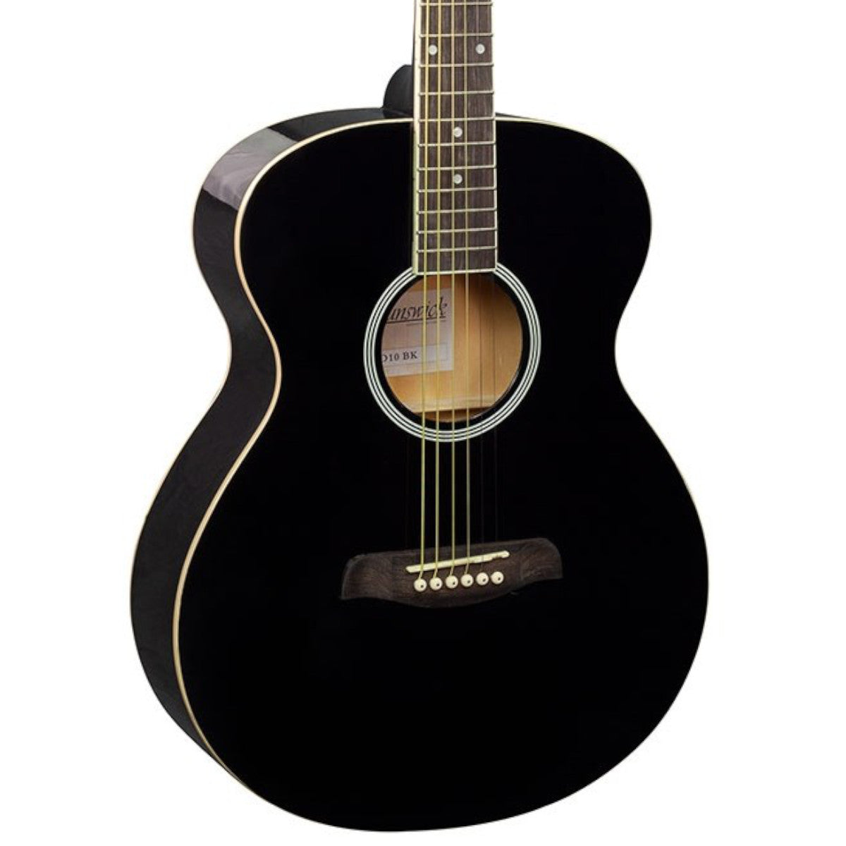 Brunswick Grand Auditorium Black Acoustic Guitar