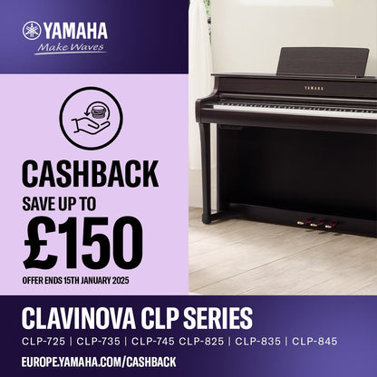 Yamaha CLP735B Digital Piano in Satin Black, display model