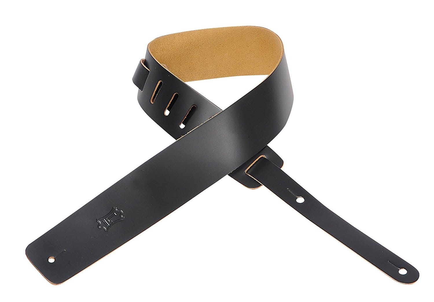 Levy's M1-BLK Leather Strap Black Guitar Strap