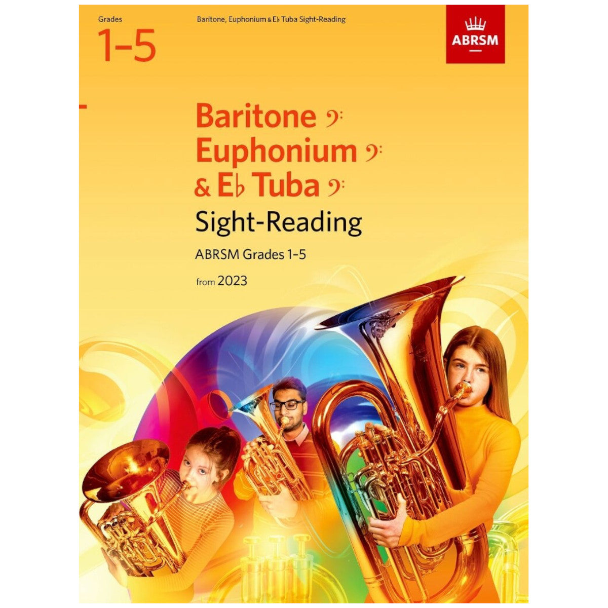 ABRSM Sight-Reading for Baritone (bass clef) Euphonium (bass clef) E flat Tuba (bass clef) Grades 1-5 from 2023