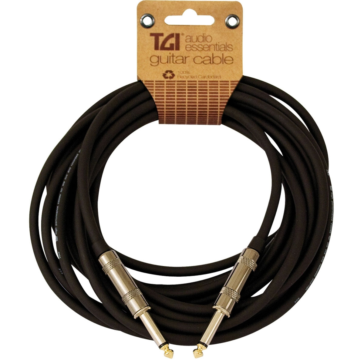 TGI Guitar Essentials Cable 20ft 6 Meters Black