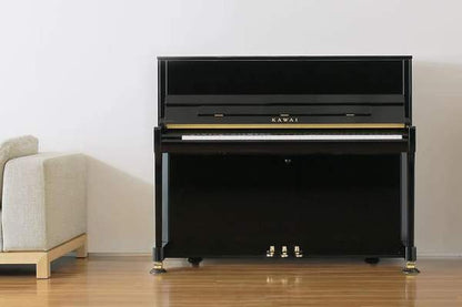 Kawai K300 Upright Piano, Polished Ebony, Display Model