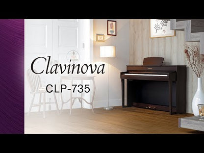 Yamaha CLP735B Digital Piano in Satin Black, display model