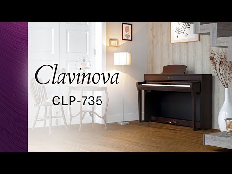 Yamaha CLP735B Digital Piano in Satin Black, display model