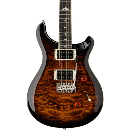 PRS SE Custom 24 Black Gold Sunburst Quilt Maple Top Rosewood Fingerboard Bird I