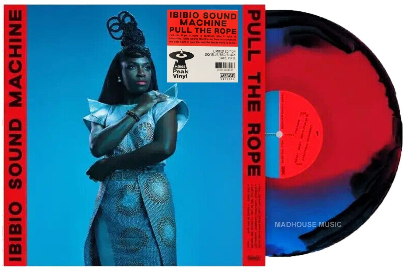 Ibibio Sound Machine - Pull The Rope - Indie Exclusive Sky Blue/Red/Black Swirl Vinyl