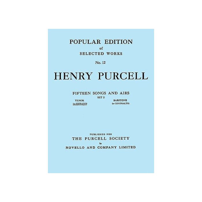 Set　Henry　Purcell,　Fifteen　Henry　(Soprano　And　Purcell　Songs　Tenor)　Airs　Or