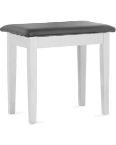 Stagg Piano Stool with Storage, White