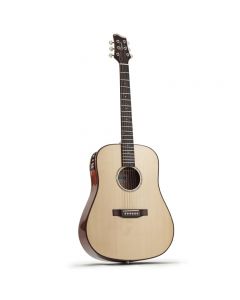 Ozark 3851 Folk Electro Acoustic Guitar, All Solid Mahogany/Spruce