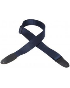 Levy's M8-NAV SoftHand Polypropylene With Leather Ends Navy Guitar Strap