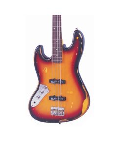 Vintage LV74 Icon Fretless Bass Sunburst Left Handed