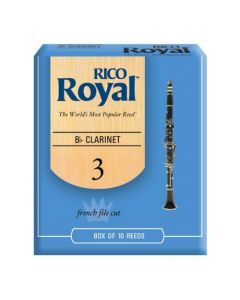 Royal by D'Addario Bb Clarinet Reeds, Strength 3, 10-pack