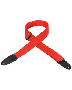 Levy's M8-RED SoftHand Polypropylene With Leather Ends Red Guitar Strap