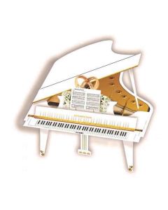 Music Gifts 3D Card - White Grand Piano