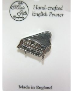 Music Gifts Pewter Pin Badge Piano