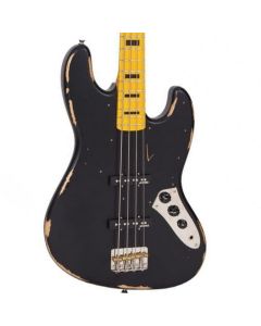 Vintage VJ74 Icon Bass Maple Board Distressed Black