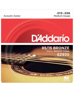D'Addario EZ930 85/15 Bronze Acoustic Guitar Strings, Medium, 13-56