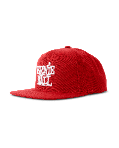 Ernie Ball Cap Red With Stacked White Logo