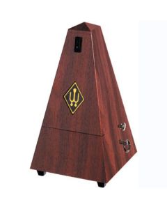 Wittner 2181 Pyramid Metronome with Bell, Plastic Casing, Mahogany Finish