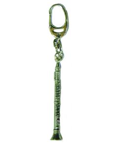 Music Gifts Pewter Keyring Clarinet