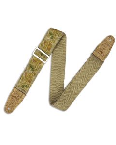 Levy's Natural Hemp Webbing w Cork Ends 2 inch - Rosa Yellow and Orange