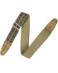 Levy's Natural Hemp Webbing w Cork Ends 2 inch - Berry and Taupe