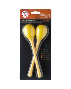 Stagg 2Pc Egg Maracas L 5/8oz Yellow
