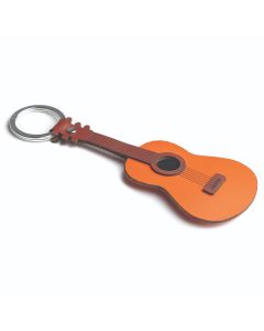 Leather Keyring - Acoustic Guitar