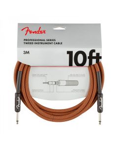 Fender Professional 10' Instrument Cable, Orange And Black, Limited Edition