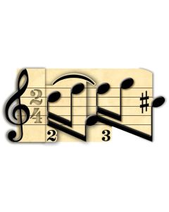 3D Card - Music Notes