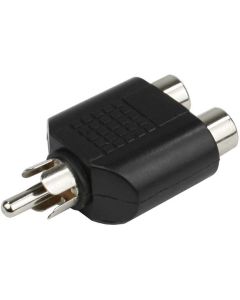 Skytronic 2 x phono socket to phono plug adaptor