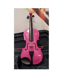 Pre owned Rainbow Fantasia Violin Outfit Pink - 1l8 Size (1/4 Size Case)