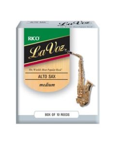 La Voz Alto Saxophone Reeds, Strength Medium Hard, 10 Pack