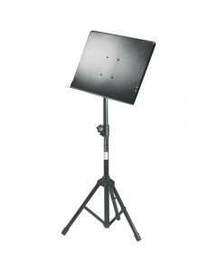 On Stage Conductor Stand with Tripod Folding Base, Black Metal